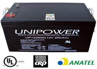 Bateria chumbo-acido Unipower UP122500, 12V 250Ah M8 V0