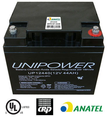 Bateria chumbo-acido Unipower UP12440, 12V, 44Ah, M6