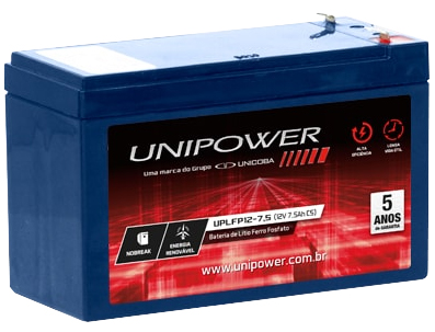Bateria de ltio 12V 7,5Ah Unipower UPLFP12-7.5, F2