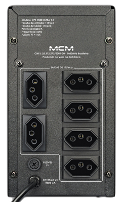 Nobreak 1500VA (744W) MCM Ultra 120V/120VAC c/ display 