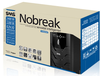 Nobreak Sen. SMS Power Sinus NG 3,2KVA 1984W biv/115V