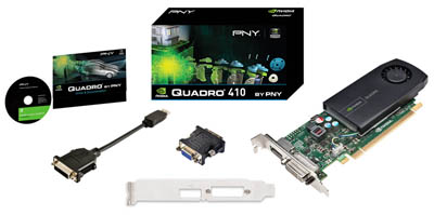 Placa de vdeo PNY nVidia Quadro 410 PCI-e 512MB DDR3