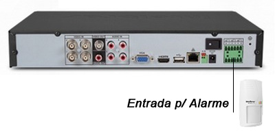 DVR com alarme Intelbras VD5004 4 cmeras normais, 2 IP