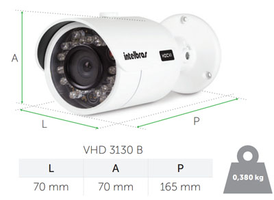 Cmera HD 720p Infra-Red Intelbras VHD3130 B 6mm 30m