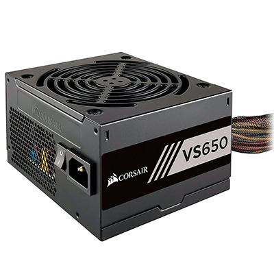 Fonte ATX 650W reais Corsair VS650 80 plus White c/cabo