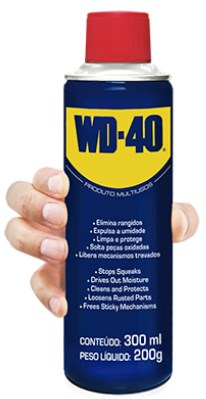 Lubrificante penetrador WD40, 300ml (solta parafusos)