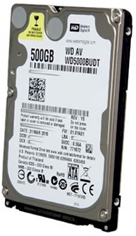 HD notebook 500MB WD WD5000BUDT SATA2, 5400RPM 32MB