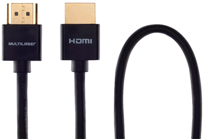 Cabo slim HDMI macho verso 1.4 3D Multilaser WI284 3m