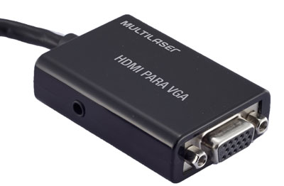 Conversor HDMI p/ VGA Multilaser WI293 c/ áudio