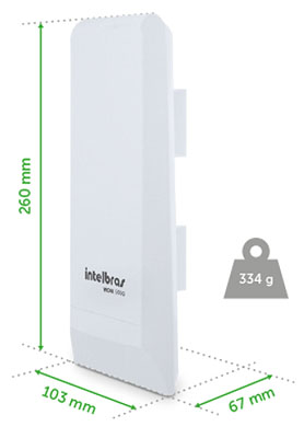 Roteador AP ext. Intelbras WOM 5000I 5GHz 12dBi 150Mbps