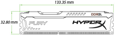 Memria 8GB DDR3L Kingston HX316LC10FB/8 1600MHz CL10