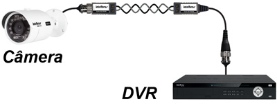 Conversor balun Intelbras XBP 401 HD coaxial par tran