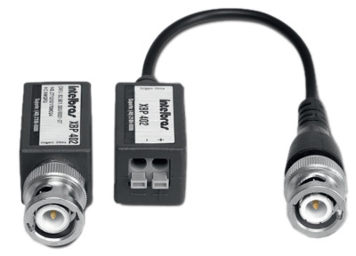 Conversor balun Intelbras XBP402, coaxial, par tranado