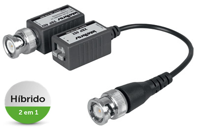 Conversor balun Intelbras XBP402, coaxial, par tranado