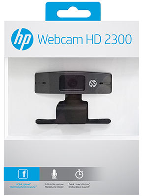 Webcam HD 720p, HP HD2300 Y3G74AA 30fps, USB