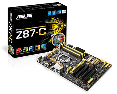 Placa me Asus Z87-C p/ LGA-1150 p/ i7 i5 i3, 4G