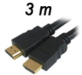 Cabo HDMI macho 1.4 Ethernet Tblack 3D 1080p e udio 3m#100