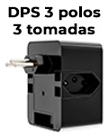 Protetor de surto DPS c/ 3 tomadas Clamper 680V 1500J 18KA