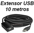 Cabo extensor USB 2.0 amplificado Roxline com 10 metros