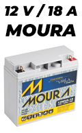 Bateria estacionria VRLA Moura 12MVA-18 12VDC 18Ah
