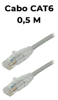 Patch cord U/UTP CAT6 Furukawa Giga T568A/B cinza 0,5m