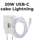 Carregador quick charger At 20W USB-C c/ cabo 8 pinos 1,5m smartphone#7