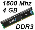 Memria 4GB 1600MHz PC3-12800 DDR3, Corsair XMS3