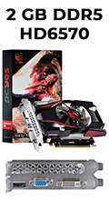 Placa vdeo PCyes Radeon HD6570 2GB DDR5 VGA DVI HDMI