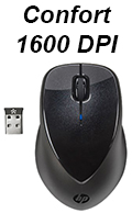 Mouse s/ fio HP Confort Grip H2L63AA 2.4GHz 10m 1600dpi