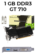 Placa vdeo Galax Geforce GT710 1GB DDR3 VGA DVI HDMI2