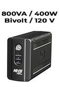 Nobreak 800VA (400W) NHS mini 4 Bivolt/120V bat 7Ah