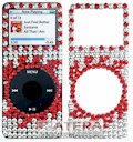 S-Adesivo com strass p/ iPod Nano 1 ger vermelho 3482