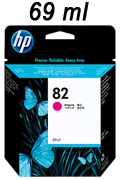 Cartucho de tinta HP 82 C4912A, Magenta, 69 ml