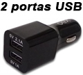 Carregador veicular OEX CG101 Bivolt com 5V 2,1A e 1A