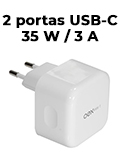 Carregador de tomada 35W OEX CG208 2 portas USB-C