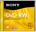 M�dia DVD-RW Sony 4.7GB 120 min at� 2x DMW47R2