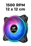 Cooler cores RGB C3Tech F7-L250RGB 120x120mm 12V 6pinos