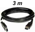 Cabo FireWire (IEEE 1394) 6X6, 400 Mbps 3 m