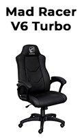 Cadeira gamer PCyes Mad Racer V6 Turbo preto GMADV6TPT 