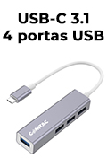 HUB USB-C 3.1 com 4 portas Comtac 20129395