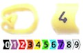 Marcador Hellerman 5 x 8,8 mm amarelo/quatro at 9 mm
