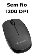 Mouse sem fio Multilaser MO251 2.4GHz at 1200 DPI