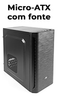 Gabinete micro-ATX C3Tech MT--30BK c/ fonte 200W