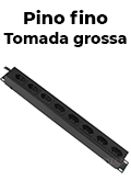 PDU com 8 tomadas p/ rack de 19 poleg. Gerp 10A 2,4m