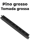 Rgua PDU 8 tomadas p/ rack de 19 poleg. Gerp 20A 2,35m