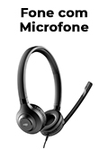 Fone c/ microfone C3Tech PH-360BK USB c/ regulagem e redutor rudo