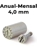 Datadores para moldes plsticos - Anual-Mensal 4,0 mm