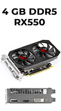 Placa vdeo Radeon PCyes RX550 4GB DDR5 DP HDMI VGA OEM