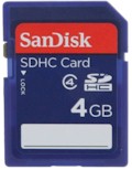 Carto de memria SDHC 4 GB Sandisk SDSDB-004G