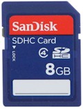 Carto de memria SDHC 8 GB Sandisk SDSDB-008G